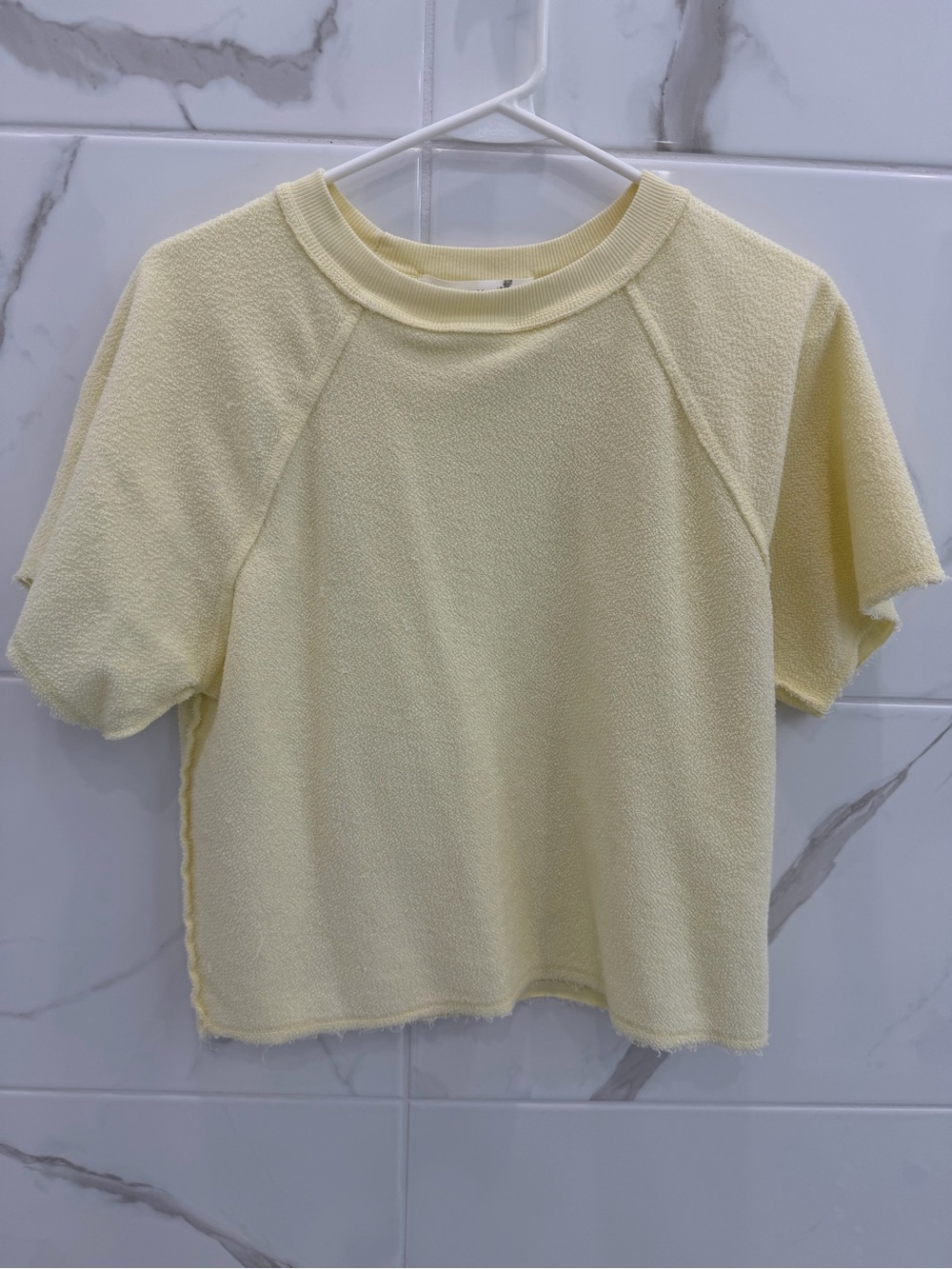 Altar’d State Soft Terry Short-Sleeve Top in 🧈 Yellow
